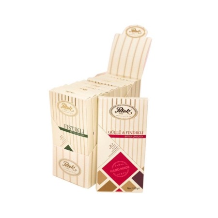 Fındıklı Güllü Bitter Tablet Çikolata